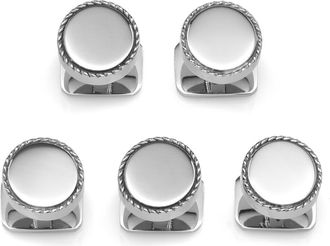 Cufflinks Inc. Stainless Steel Rope Border Stud Set in Silver at Nordstrom