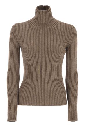 Max Mara Aral1234 - Ribbed Wool And Cashmere Turtleneck Jumper