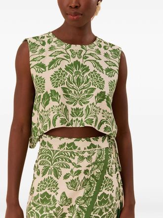 Farm Rio Top con stampa Delicate Tapestry - Toni neutri