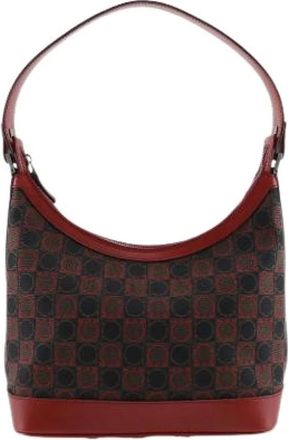 Ferragamo Pre-owned Shoulder Bags, female, Multicolor, Size: ONE SIZE Pre-owned Canvas Shoulder Bag
