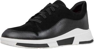 FitFlop Fit Flop Dames/Dames Freya Su&egrave;de Trainers (Zwart)