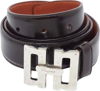 Ferragamo Pre-owned Belts, male, Brown, Size: ONE SIZE Pre-owned Leather Belt