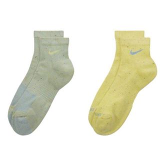 Nike Everyday Plus Cushioned Training Ankle Socks Green Yellow DR5295-908