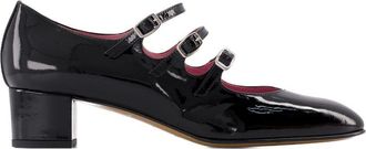 Carel Womens Kina Pumps - Carel Black Patent Leather Calfskin Shoes