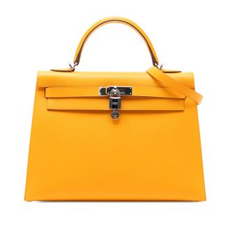 Herm&egrave;s Jaune DOr Epsom Kelly II Sellier 32