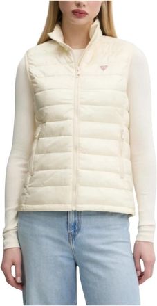 Guess Puffer Vest - Dames - Bodywarmers - Wit - XS - Polyester - Jassen
