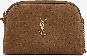 Saint Laurent Schultertasche aus gestepptem Wildleder Gaby Camera