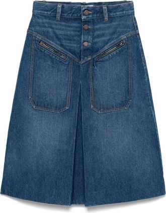 Chloé Gonna midi denim - Blu