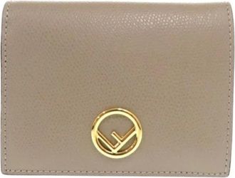 Fendi Pre-owned Wallets, female, Beige, Size: ONE SIZE Pre-owned Leather Wallet