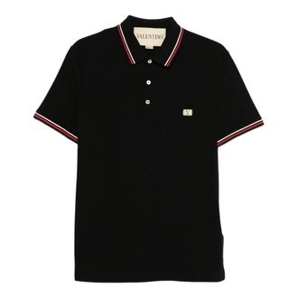 Valentino Garavani T-shirts en Polos Zwart - Heren - Polos - Zwart - XL - Katoen - Tops