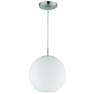 Reality Reality Leuchten - Suspensi&oacute;n Moderna Moon Boccia White Glass &Oslash;25 Cm Trio Lighting