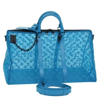 Louis Vuitton Pre-owned Boston Bag - Heren - Vintage Weekendtas - Blauw - ONE Size - Leer - Vintage