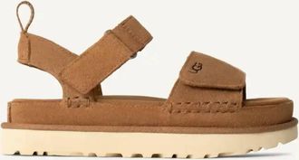 UGG Womens Goldenstar Touch-Strap Sandals In Chestnut