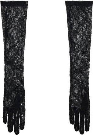 Mango kanten handschoenen zwart
