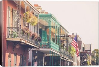 iCanvas Icanvas Colorful New Orleans French Quarter Balconies By Ann Hudec Wall Art