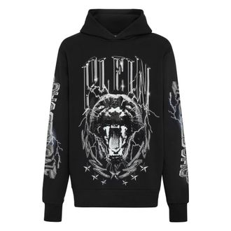 Philipp Plein Hoodies & sweatvesten, Heren, Zwart, XL, Katoen, Hooded Sweatshirt