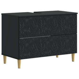 vidaXL Mueble De Lavabo Para Ba&ntilde;o Delft Negro 82 X 41 X 59 Cm Vidaxl