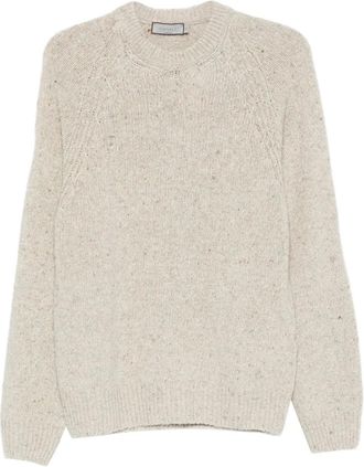 Canali Maglione girocollo effetto maculato - Toni neutri