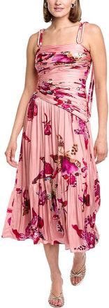 AMUR Daniella Printed Midi Dress