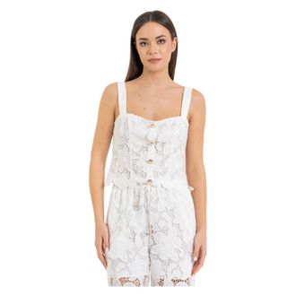 Kocca Sleeveless Tops, female, White, Size: XS Macram&eacute; Lace Top