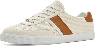 Lauren Ralph Lauren Braylee Mesh Leather Sneakers Womens Shoes Classic Caramel/White : 8.5 B - Medium