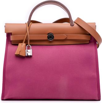 Herm&egrave;s Pre-owned Womens Herbag Zip Shoulder Bag Lock Key - Fuschia Textile - One Size