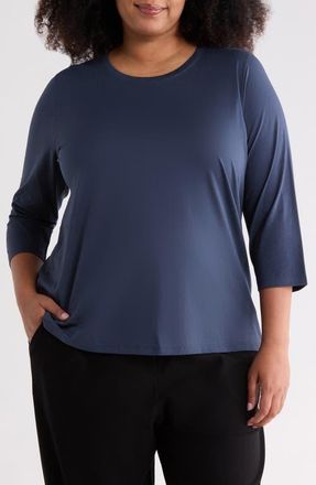 Eileen Fisher Organic Cotton Top in Maritime at Nordstrom, Size 1X
