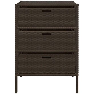 vidaXL Armario De Almacenaje De Jard&iacute;n Rat&aacute;n Pe Marr&oacute;n 55x59x80 Cm Vidaxl