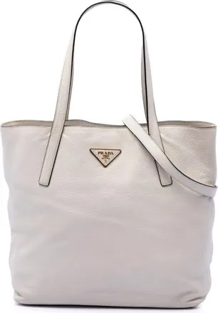 Prada Pre-owned Prada Vitello Daino Open Convertible Tote Ladies 02PEX200ZZNMECIM
