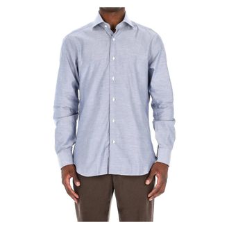Barba Heldere Blauwe Oxford Katoenen Overhemd - Heren - Zakelijke Overhemden - Blauw - 3XL - Katoen - Overhemden