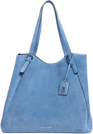 Stuart Weitzman Gogo Leather Tote Bag in Blue Steel at Nordstrom Rack