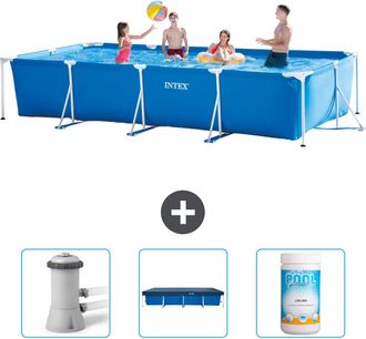 Intex Piscina Con Estructura Rectangular - 450x220x84 Cm - 6-piezas Scb75