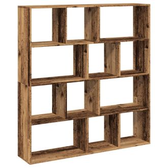 Berkfield Home Book Cabinet Old Wood 132x29x141.5 cm Engineered Wood in Brown