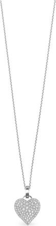 Robinson Pelham Collana Fortune Heart in oro bianco 14 carati con diamanti - Argento
