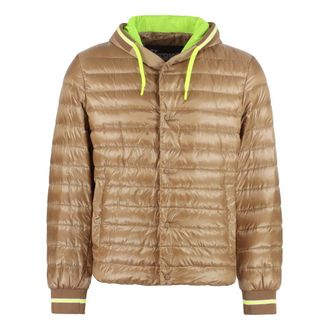 Herno Down Jackets, male, Brown, Size: 2XL Hooded Ultra-Light Down Jacket