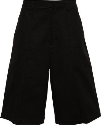 Neil Barrett mid-rise cotton chino shorts - men - Polyester/Elastane/Cotton/Cotton - 46 - Black