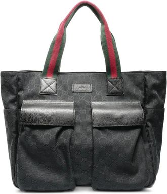 Gucci 2000-2015 Sherry canvas tote bag - Zwart