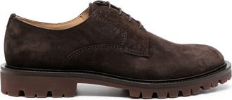 Scarosso Wooster III suede Derby shoes - men - Calf Leather/Calf Suede/Rubber - 40 1/2 - Brown
