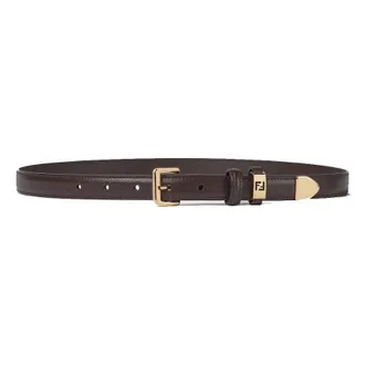Fendi Forever Slim Leather Belt, Size 75 cm