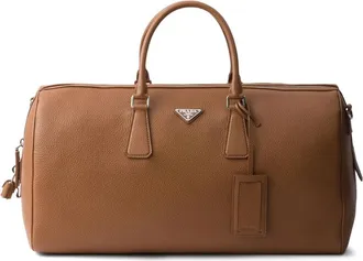 Prada Textured Leather Duffle Bag