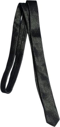Saint Laurent Pre-owned Vintage Zijden Stropdas - Heren - Vintage Accessoires - Zwart - ONE Size - Vintage