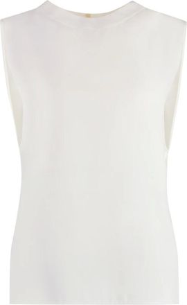 Saint Laurent Overhemden, Dames, Wit, S, Zijden Top