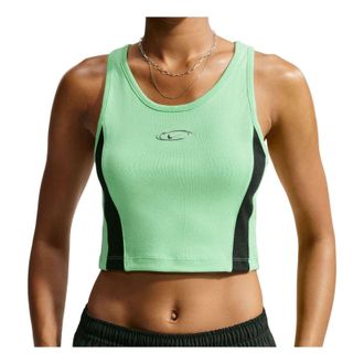 Nike (WMNS) Nike Sportswear Tight Cropped Tank Top Illusion Green Black Metallic Silver IQ3162-336