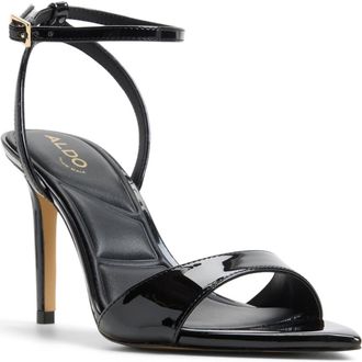 Aldo Leandra Ankle Strap Pointed Toe Sandal in Black at Nordstrom, Size 6.5