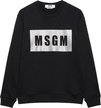 Msgm 99C Sweatshirt - Dames - Sweatshirts - Zwart - M - Katoen - Hoodies & sweatvesten