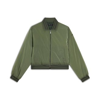 Freddy Bomber in nylon navetta con zip e dettagli in costina rigata