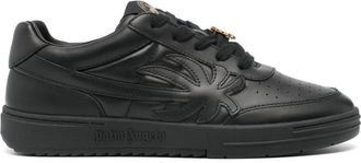 Palm Angels Palm Beach University leather sneakers - men - Calf Leather/Fabric/Calf Leather/Rubber - 45 - Black