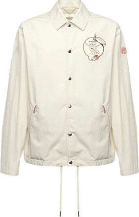 Moncler Jassen, Heren, Wit, L, Katoen, Gilga Farm Jacket