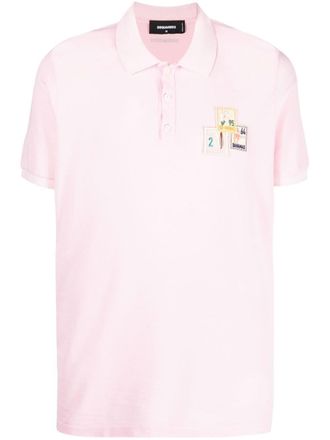 Dsquared2 Polo con applicazione - Rosa