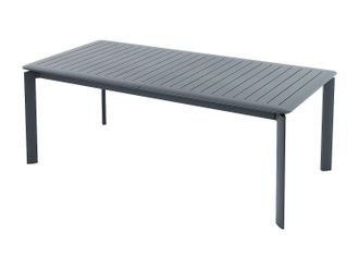 Vente-Unique Mesa de jard&iacute;n extensible de aluminio L.205/286.5cm - Gris oscuro - VELYRA de MYLIA